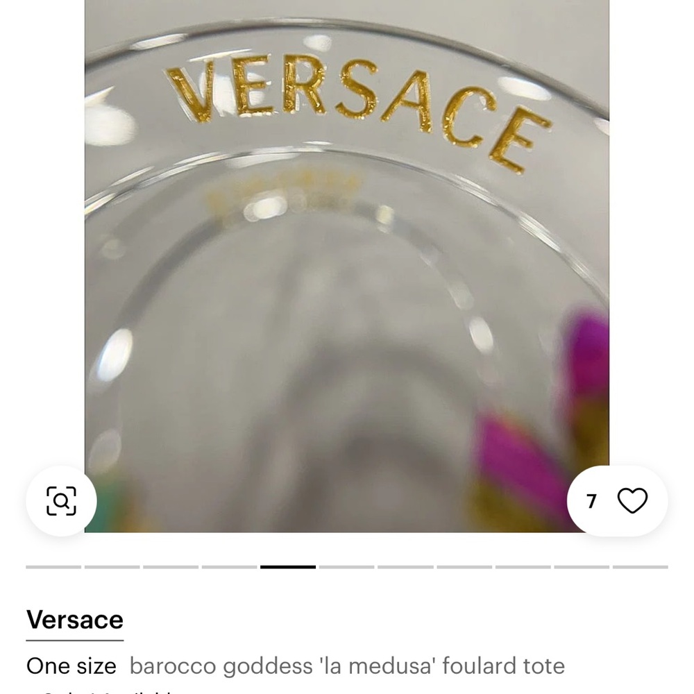 Versace Pink and Green Tote Bag - Picture 5 of 11